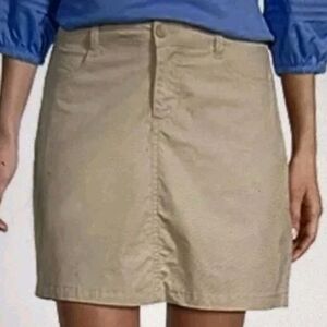 St. Johns Bay Skort 6 Skirt and Shorts Beige Biscotti Uniform Sport Belt Loops
